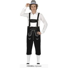 Lederhose Lang Zwart Bruno