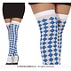 Oktoberfest Kousen Blauw/Wit Geruit