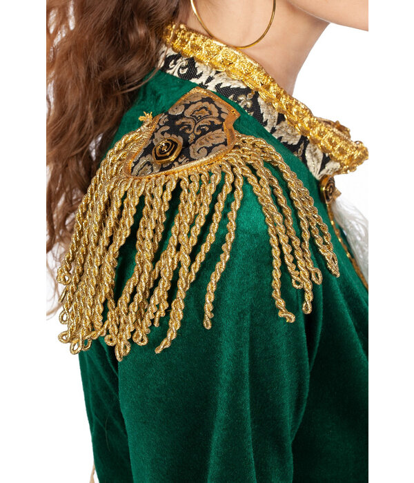 Luxe Jas Markiezin Groen Nijevelt