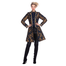 Brokaat Jas Blue Vrouw Luxe