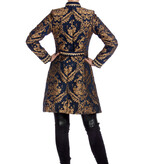 Brokaat Jas Blue Vrouw Luxe
