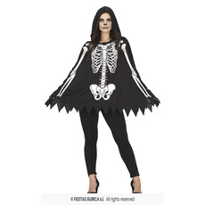 Skelet Poncho met Capuchon