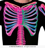 Neon Jumpsuit Zwart Skelet Heren