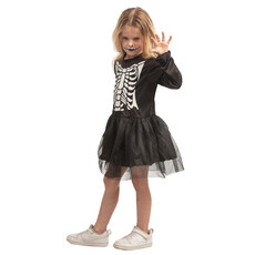 Skeletjurkje Kind met Tutu Zwart