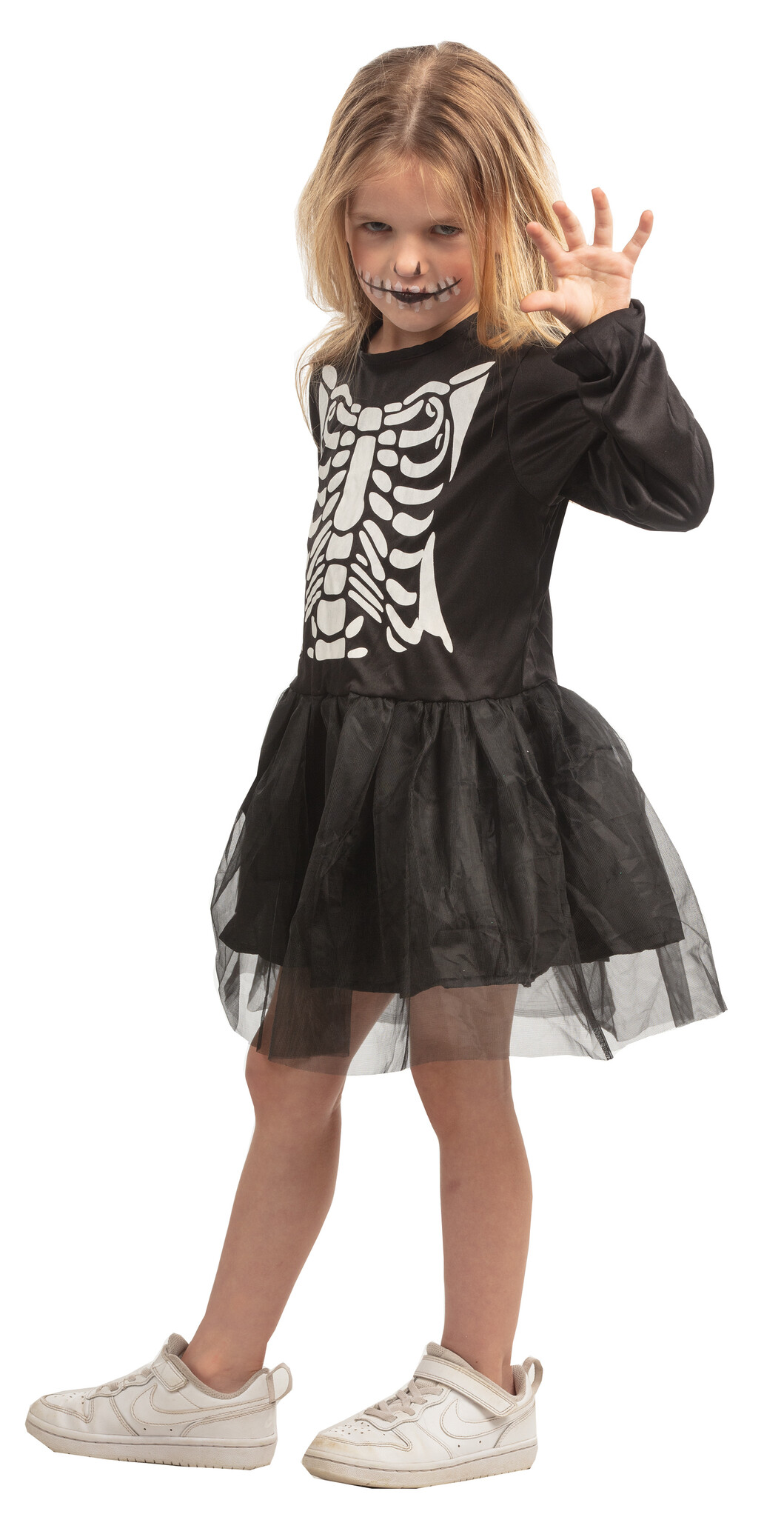 Skeletjurkje Kind met Tutu Zwart afbeelding