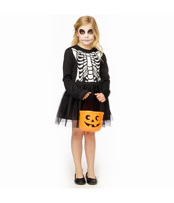 Skeletjurkje Kind met Tutu Zwart