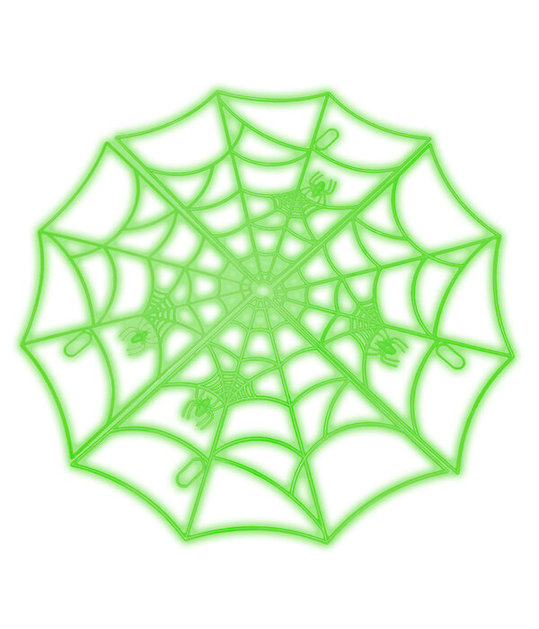 Glow in the Dark Spinnenweb (60cm)