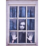 Griezelig Raamdoek Bezeten Vrouw (80x120cm)