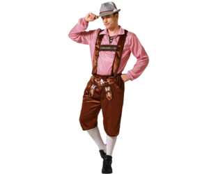 Oktoberfest Kostuum Heren Bruin Rood Feestbazaar
