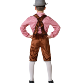 Tiroler Kostuum Kind Bruin/Rood