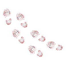 3 Paar Bloederige Voetafdrukken Halloween