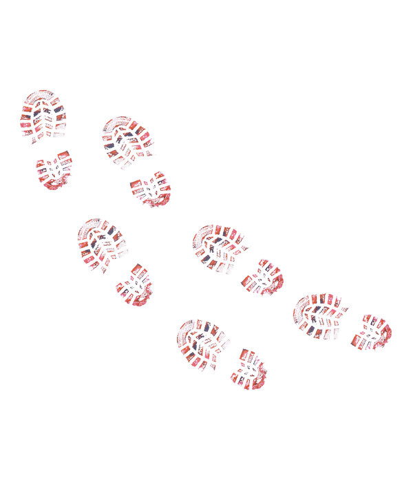 3 Paar Bloederige Voetafdrukken Halloween