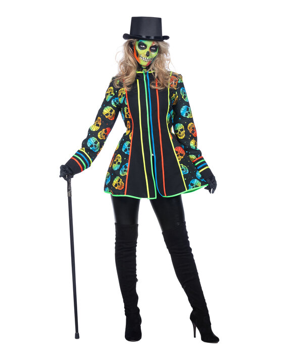 Neon Jas Schedel Halloween Vrouw