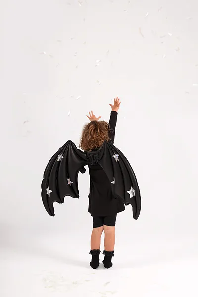 Halloween Folie Ballon Zwart Vleermuis (85cm)