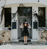 Doek Halloween Zwart Smooth (9,8m)