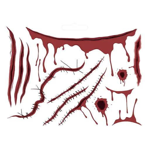 Tijdelijke tatoeages Littekens (13st)