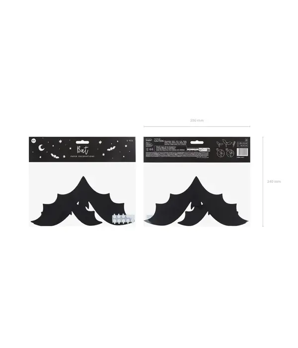 Halloween Hangdecoratie Vleermuizen (6st)