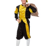 Pieten kostuum Diego zwart/geel