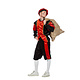 Pieten kostuum Diego zwart/rood