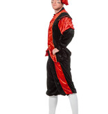 Pieten kostuum Diego zwart/rood