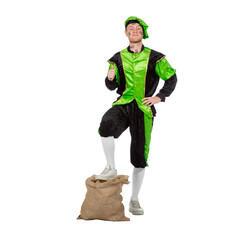 Pieten kostuum Diego zwart/groen