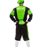 Pieten kostuum Diego zwart/groen