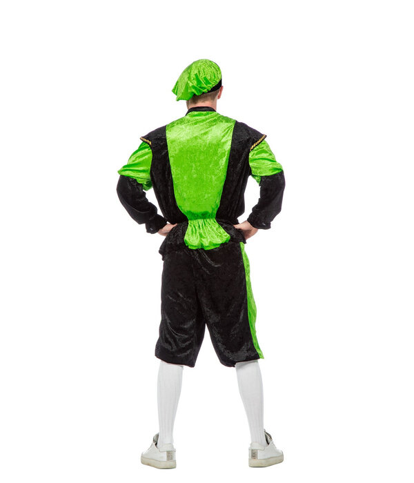 Pieten kostuum Diego zwart/groen