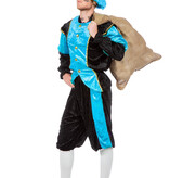 Pieten kostuum Diego zwart/blauw
