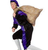 Pieten kostuum Diego zwart/paars