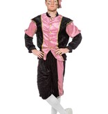 Pieten kostuum Diego zwart/roze