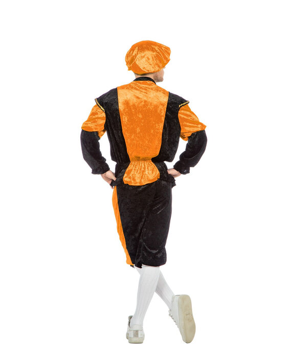 Pieten kostuum Diego zwart/oranje