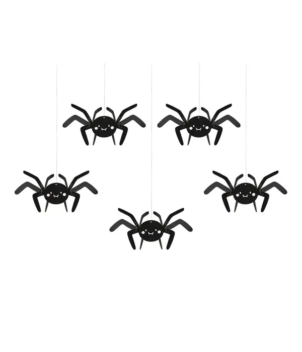 Halloween Hangdecoratie Spinnen (5st)