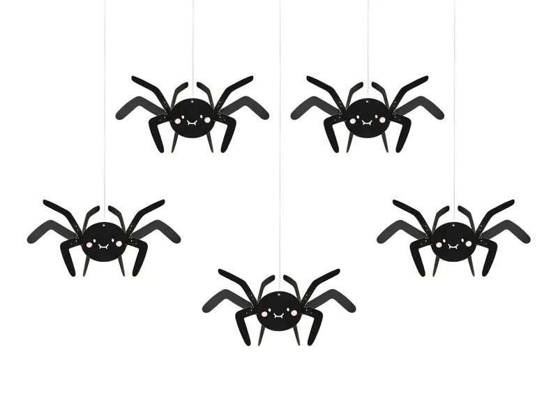 Halloween Hangdecoratie Spinnen (5st)