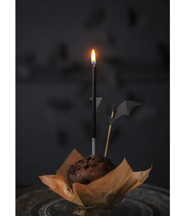 Halloween Cocktailprikkers Vleermuis 5cm (6st)