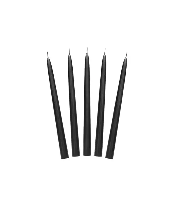 Kaarsen Zwart 24cm (10st)