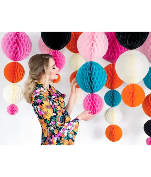 Honeycomb Bal oranje - 20cm