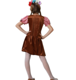 Tiroler Jurk Meisjes Bruin/Rood Annika