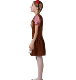 Tiroler Jurk Meisjes Bruin/Rood Annika