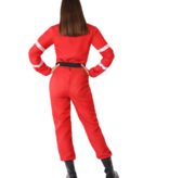 Brandweervrouw Kostuum Rood