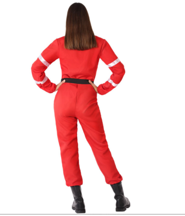 Brandweervrouw Kostuum Rood