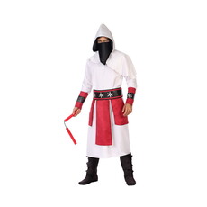 Samurai Ninja Outfit Heren Wit/Rood