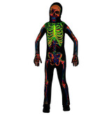 Kostuum Skelet Glow in the Dark Multikleur Kind