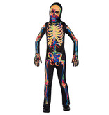 Kostuum Skelet Glow in the Dark Multikleur Kind