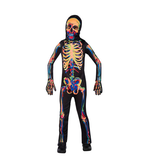 Kostuum Skelet Glow in the Dark Multikleur Kind