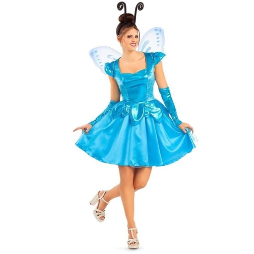 Blauw Feeën Kostuum Vlinder