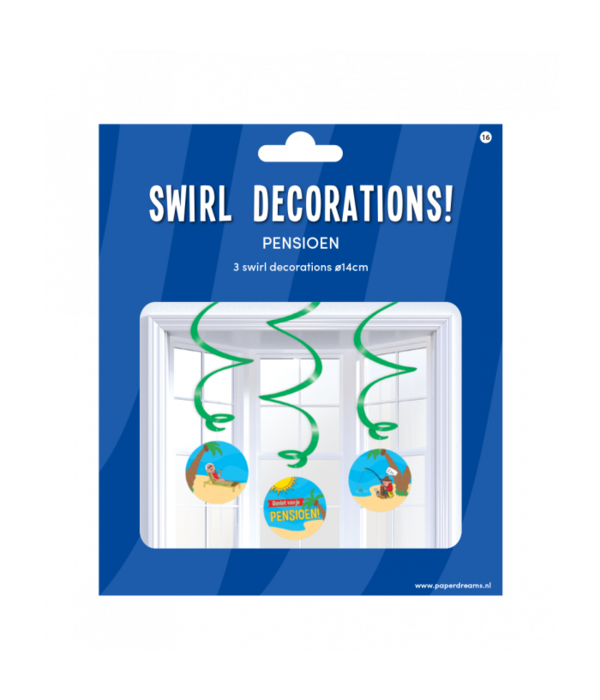 Hangdecoratie Swirls Geniet Van Je Pensioen!