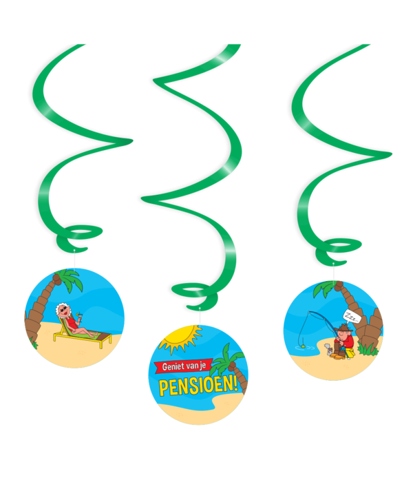 Hangdecoratie Swirls Geniet Van Je Pensioen!