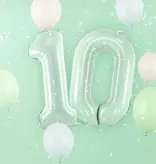 Cijferballon Lichtgroen 0 (72cm)