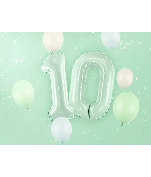 Cijferballon Lichtgroen 0 (72cm)