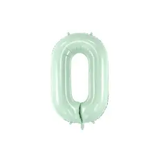 Cijferballon Lichtgroen 0 (72cm)